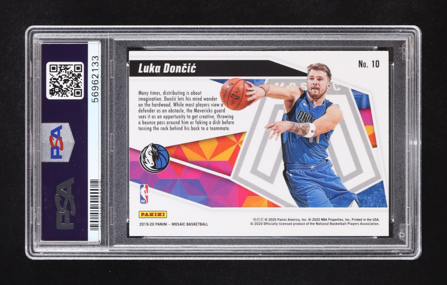 Luka Doncic 2019-20 Panini Mosaic Give and Go #10 (PSA 10) at PristineAuction.com Luka Doncic 2019-20 Panini Mosaic Give and Go #10 (PSA 10) at PristineAuction.com
