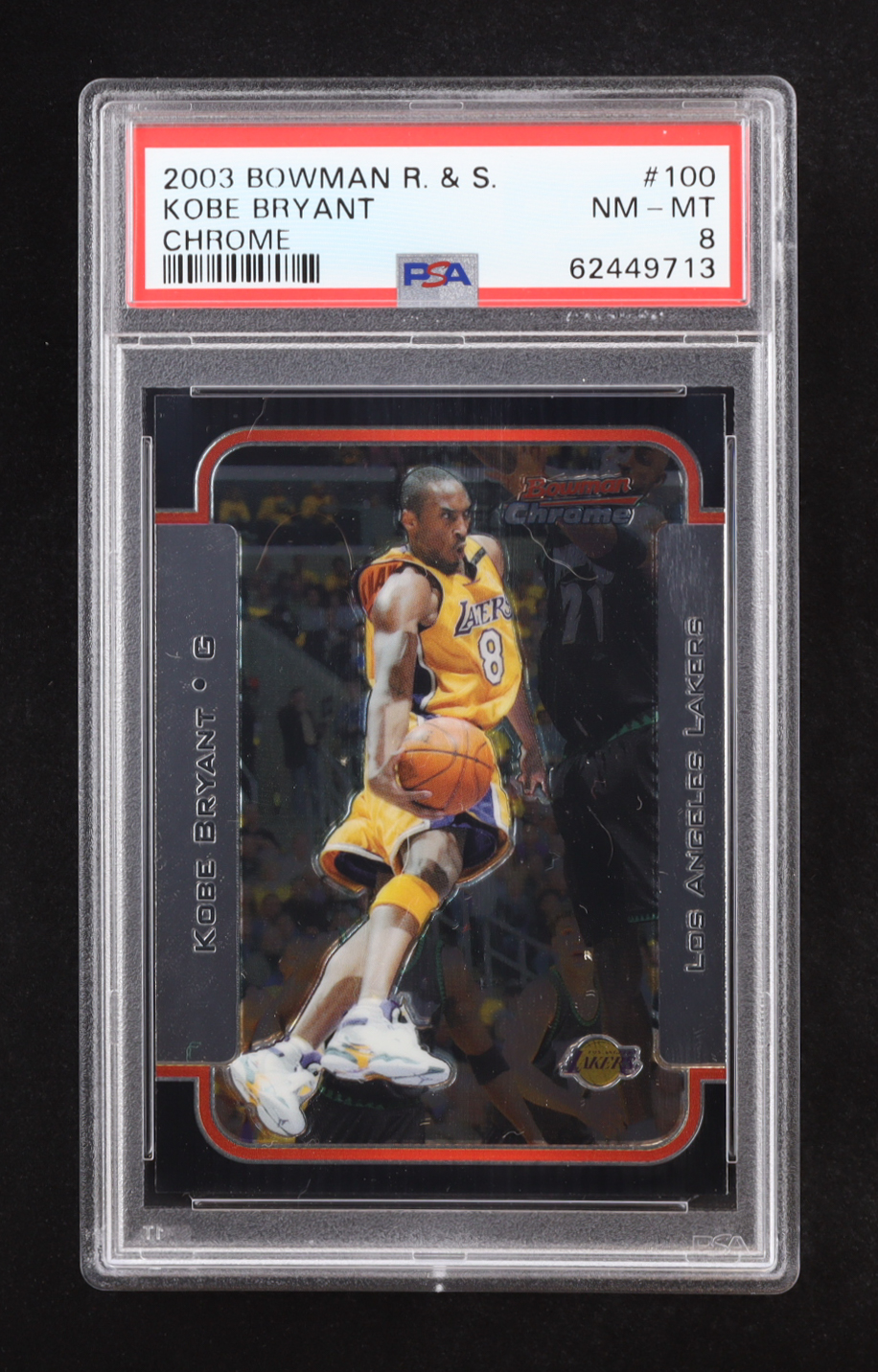 Kobe Bryant 2003-04 Bowman Chrome #100 (PSA 8) at PristineAuction.com Kobe Bryant 2003-04 Bowman Chrome #100 (PSA 8) at PristineAuction.com