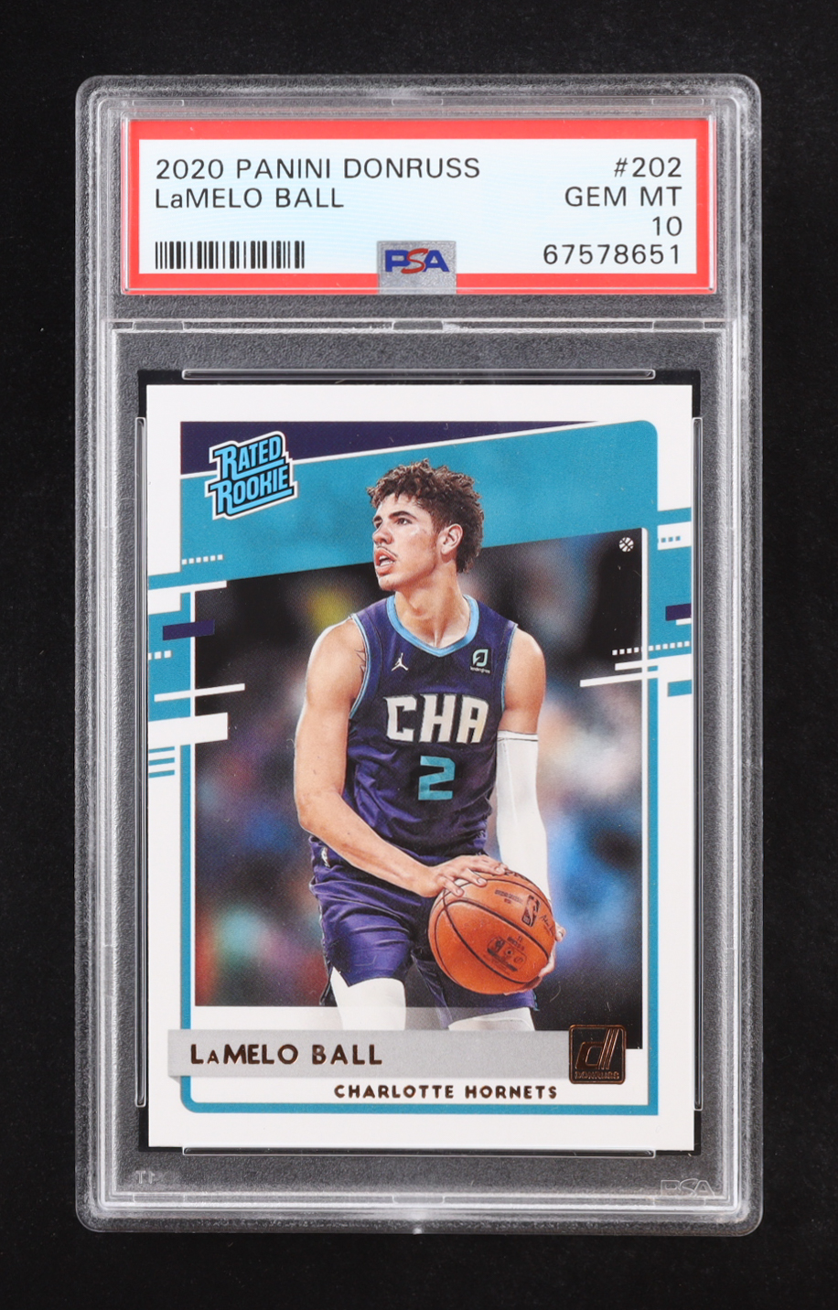 LaMelo Ball 2020-21 Donruss #202 RR RC (PSA 10) at PristineAuction.com LaMelo Ball 2020-21 Donruss #202 RR RC (PSA 10) at PristineAuction.com