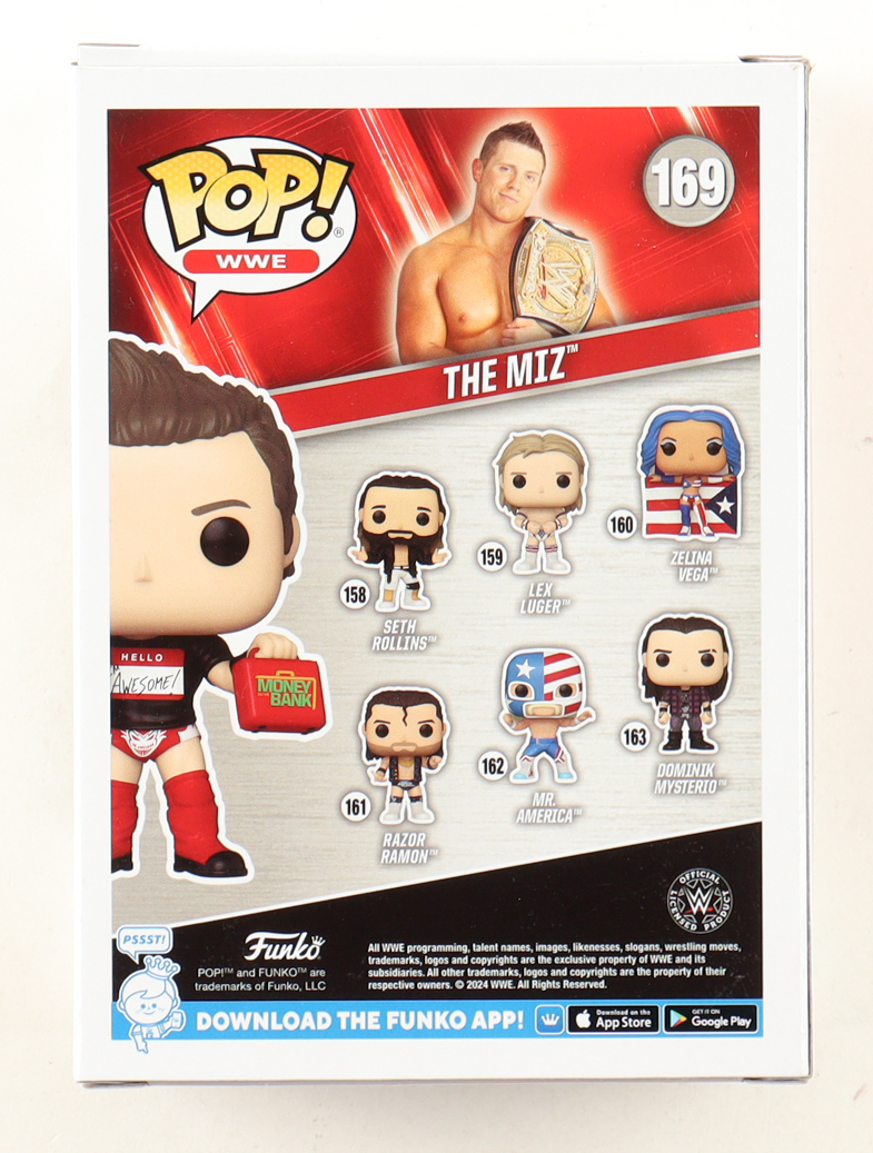 The Miz Signed "WWE" #169 Funko Pop! Vinyl Figure Inscribed "$" (Beckett) at PristineAuction.com The Miz Signed "WWE" #169 Funko Pop! Vinyl Figure Inscribed "$" (Beckett) at PristineAuction.com