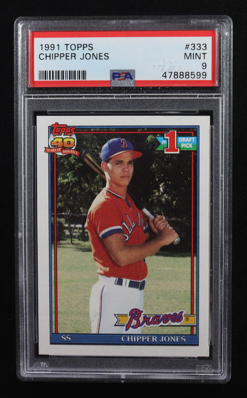Chipper Jones 1991 Topps #333 RC (PSA 9) at PristineAuction.com Chipper Jones 1991 Topps #333 RC (PSA 9) at PristineAuction.com