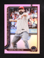 Jason Kelce 2025 Topps '24 First Pitch Pink Foil #FP1 at PristineAuction.com