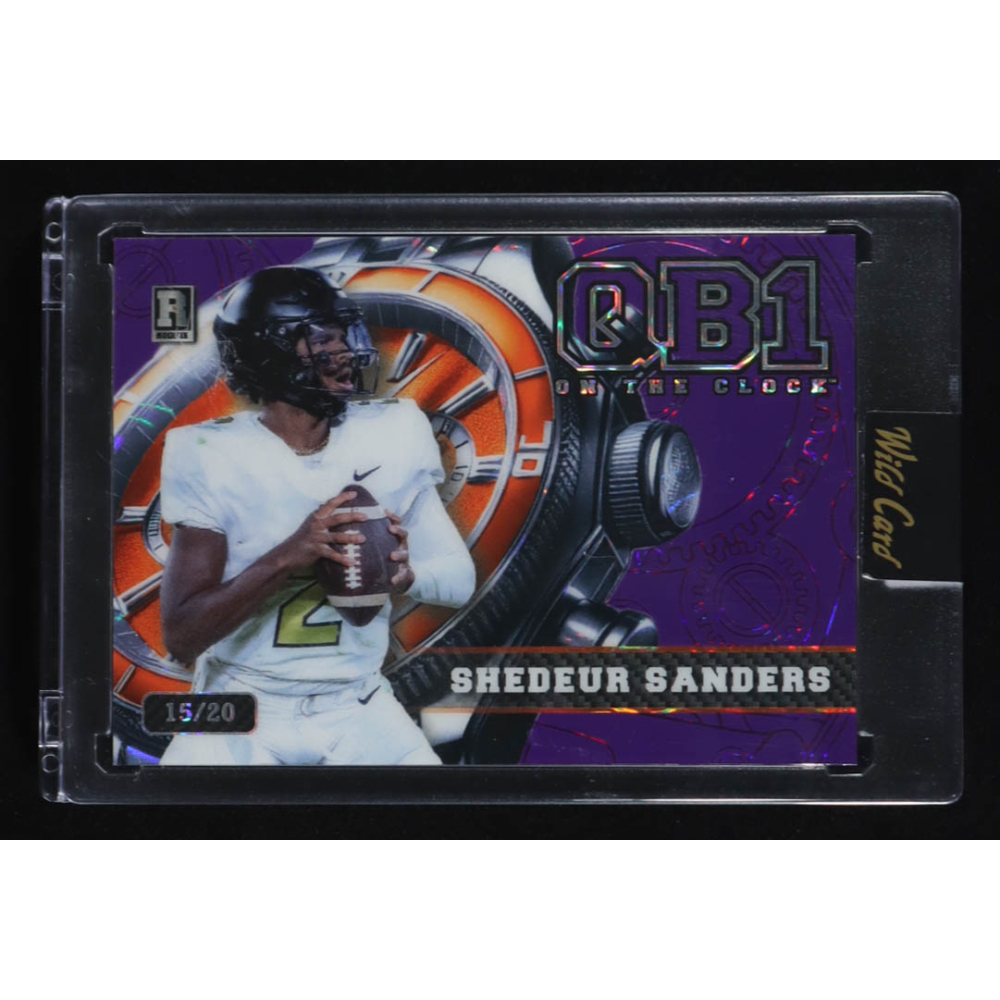Shedeur Sanders 2024 Wild Card QB1 On the Clock Purple #OCWPLSS3 #15/20 RC at PristineAuction.com