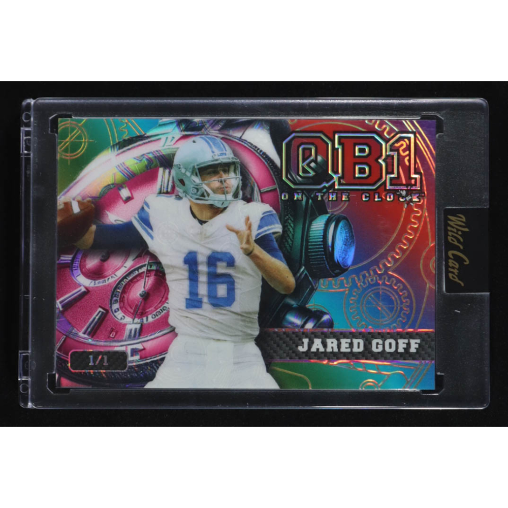 Jared Goff 2024 Wild Card QB1 On the Clock Rainbow #OCWRBJG1 #1/1 at PristineAuction.com