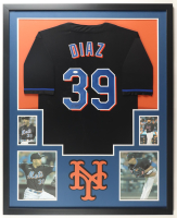 Edwin Diaz Signed Mets Custom Framed Jersey Display (JSA) at PristineAuction.com