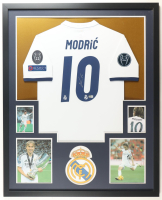 Luka Modric Signed Real Madrid Custom Framed Jersey Display (Beckett) at PristineAuction.com