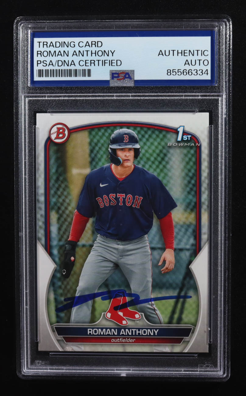 Roman Anthony Signed 2023 Bowman Prospects #BP71 RC (PSA | Auto Grade PSA Authentic) at PristineAuction.com Roman Anthony Signed 2023 Bowman Prospects #BP71 RC (PSA | Auto Grade PSA Authentic) at PristineAuction.com