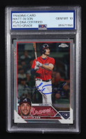 Matt Olson Signed 2023 Topps Chrome Trading Card Auto #163 (PSA | Autograph Graded 10) at PristineAuction.com