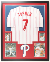 Trea Turner Signed Phillies Custom Framed Jersey Display (JSA) at PristineAuction.com