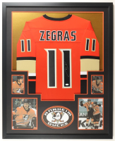 Trevor Zegras Signed Ducks Custom Framed Jersey Display (JSA) at PristineAuction.com