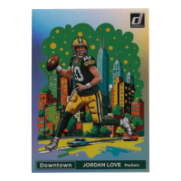 Jordan Love 2024 Panini Donruss Football Oversized Downtown Jumbo #5 at PristineAuction.com