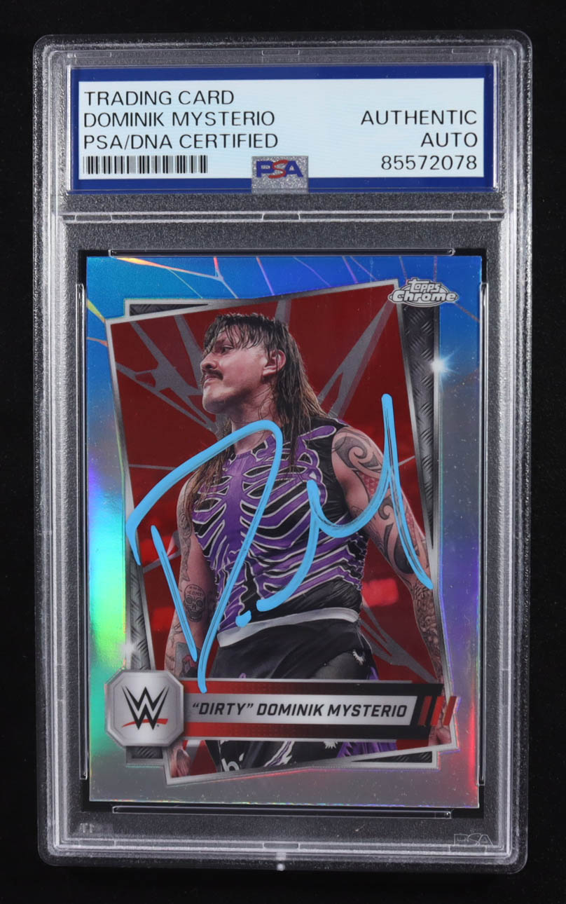 Dominik Mysterio Signed 2025 Topps Chrome Raw #35 (PSA) at PristineAuction.com Dominik Mysterio Signed 2025 Topps Chrome Raw #35 (PSA) at PristineAuction.com