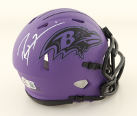 Ray Lewis Signed Ravens Rave Alternate Speed Mini Helmet (Beckett) at PristineAuction.com