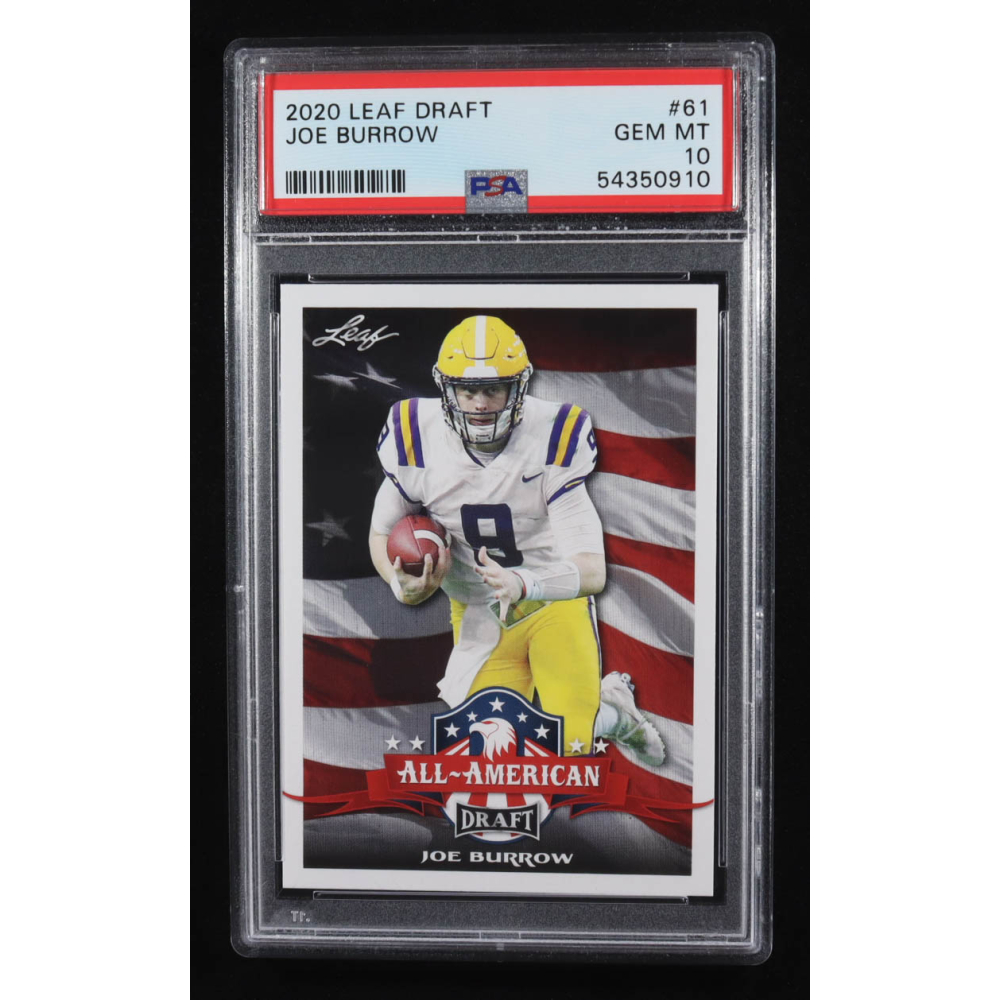 Joe Burrow 2020 Leaf Draft #61 RC (PSA 10) at PristineAuction.com