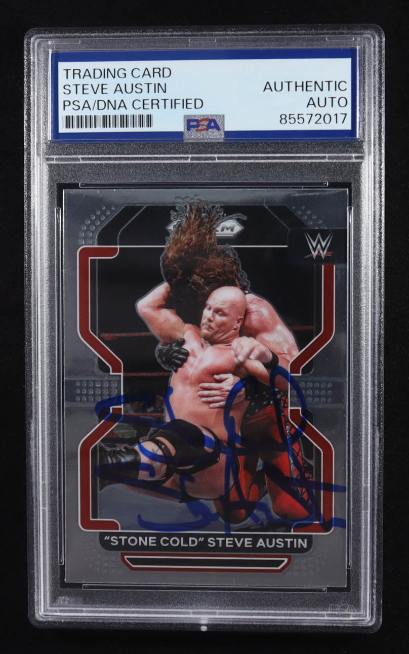 Steve Austin Signed 2022 Panini Prizm Trading Card Auto Legends #192 (PSA | Autograph Grade PSA Authentic) at PristineAuction.com Steve Austin Signed 2022 Panini Prizm Trading Card Auto Legends #192 (PSA | Autograph Grade PSA Authentic) at PristineAuction.com