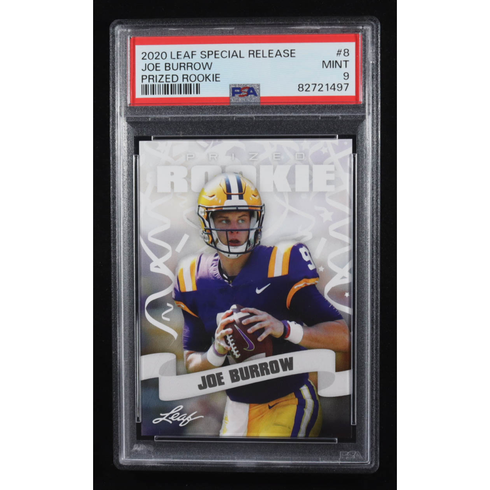 Joe Burrow 2020 Leaf Special Release Prized Rookie #8 RC (PSA 9) at PristineAuction.com