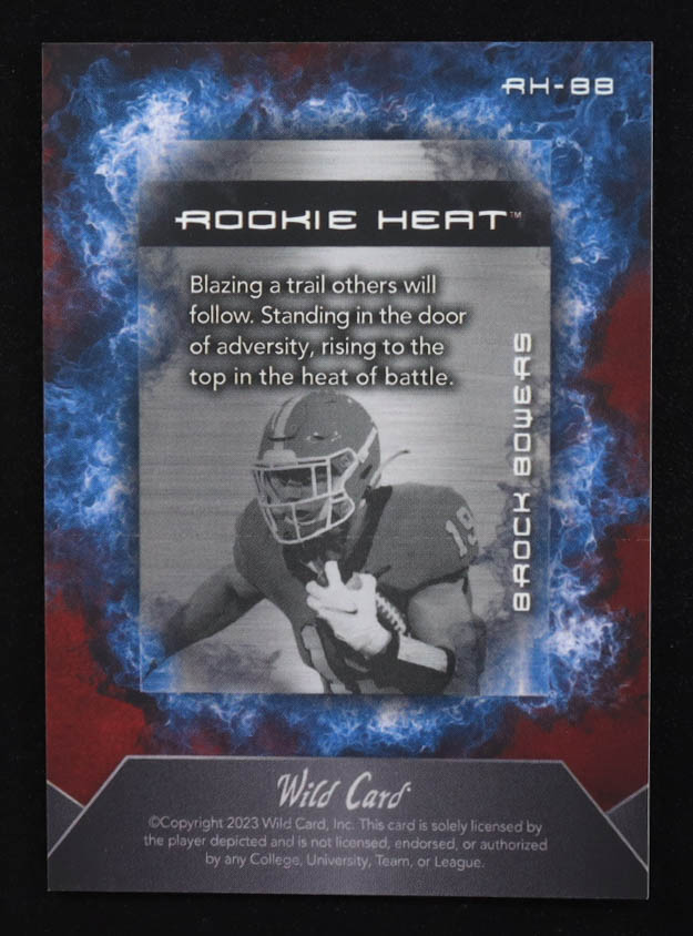 Brock Bowers 2023 Wild Card Matte Rookie Heat Chase Red #RHBB RC #39/50 at PristineAuction.com Brock Bowers 2023 Wild Card Matte Rookie Heat Chase Red #RHBB RC #39/50 at PristineAuction.com