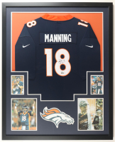 Peyton Manning Signed Broncos Custom Framed Jersey Display (Beckett) at PristineAuction.com