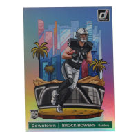 Brock Bowers 2024 Panini Donruss Football Oversized Downtown Jumbo #17 RC at PristineAuction.com