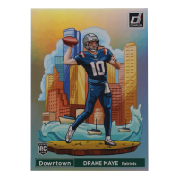 Drake Maye 2024 Panini Donruss Football Oversized Downtown Jumbo #13 RC at PristineAuction.com