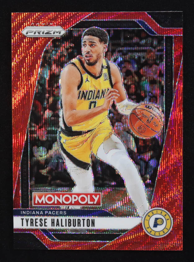 Tyrese Haliburton 2024-25 Panini Prizm Monopoly Red #58 at PristineAuction.com Tyrese Haliburton 2024-25 Panini Prizm Monopoly Red #58 at PristineAuction.com
