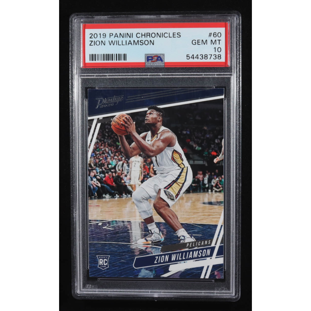 Zion Williamson 2019-20 Panini Chronicles #60 RC / Prestige (PSA 10) at PristineAuction.com