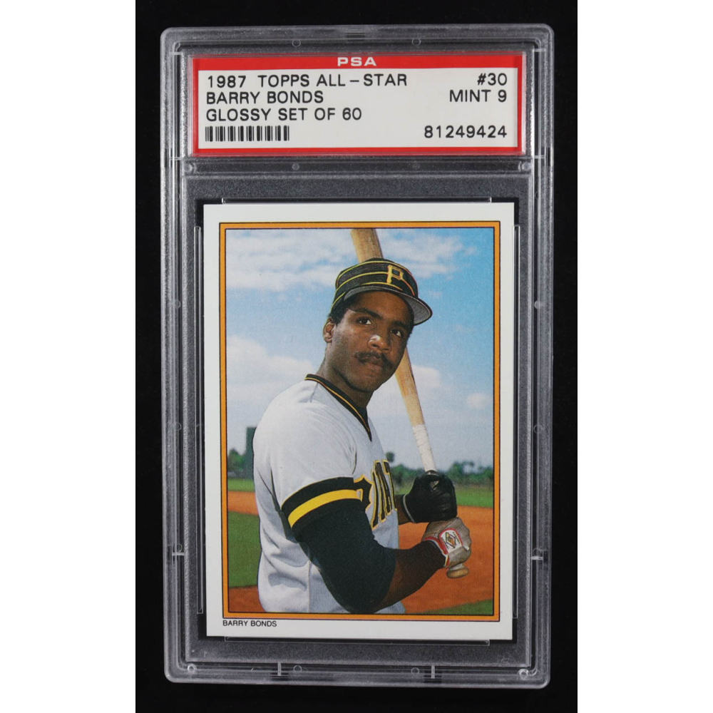 Barry Bonds 1987 Topps Glossy Send-Ins #30 RC (PSA 9) at PristineAuction.com