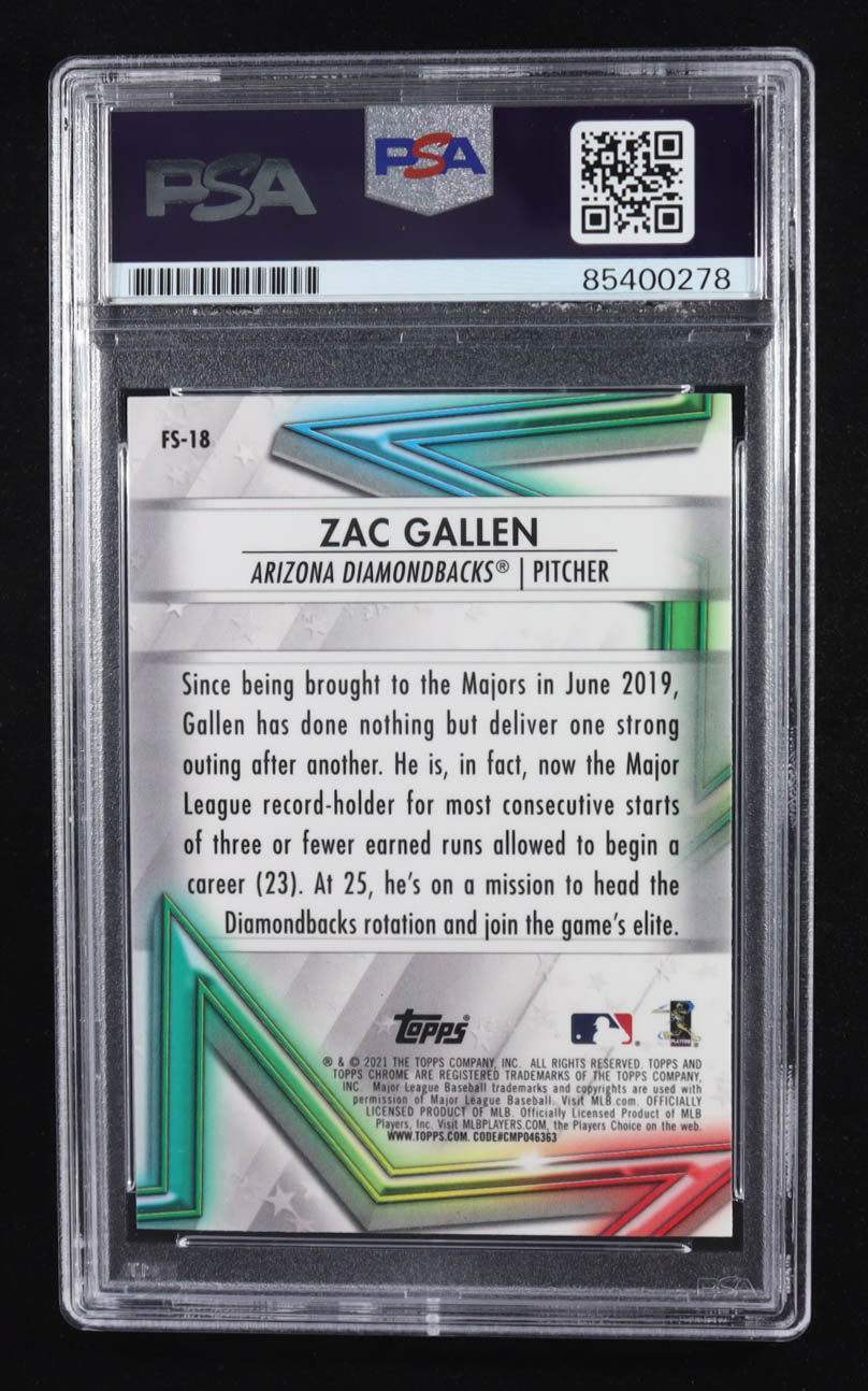 Zac Gallen Signed 2021 Topps Future Stars #FS-18 (PSA | Autograph Grade PSA Authentic) at PristineAuction.com Zac Gallen Signed 2021 Topps Future Stars #FS-18 (PSA | Autograph Grade PSA Authentic) at PristineAuction.com