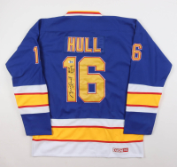 Brett Hull Signed Blues CCM Captain's Jersey Inscribed "HOF 2009" (Beckett) at PristineAuction.com