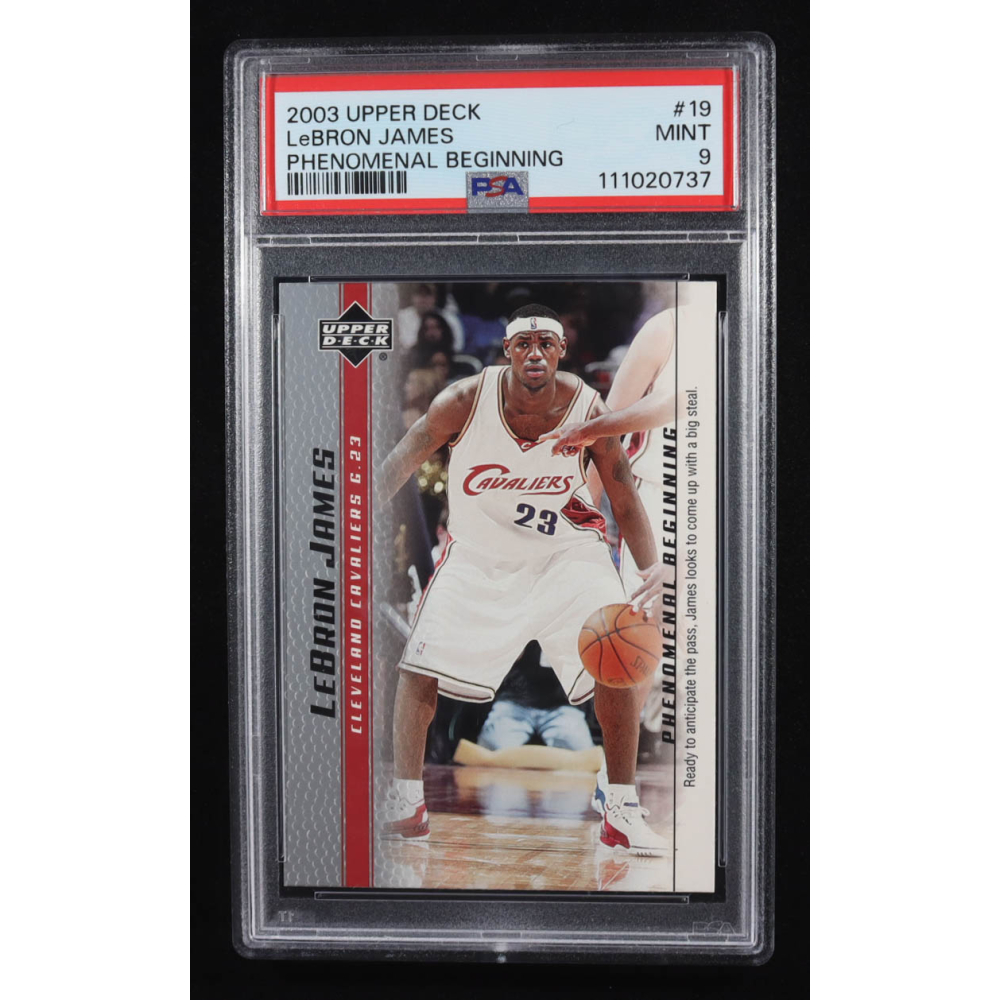 LeBron James 2003-04 Upper Deck Phenomenal Beginning LeBron James #19 RC / Ready to Anticipate (PSA 9) at PristineAuction.com