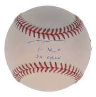Trea Turner Signed OML Baseball Inscribed "3x Cycle" (Beckett & USA Marketing) at PristineAuction.com