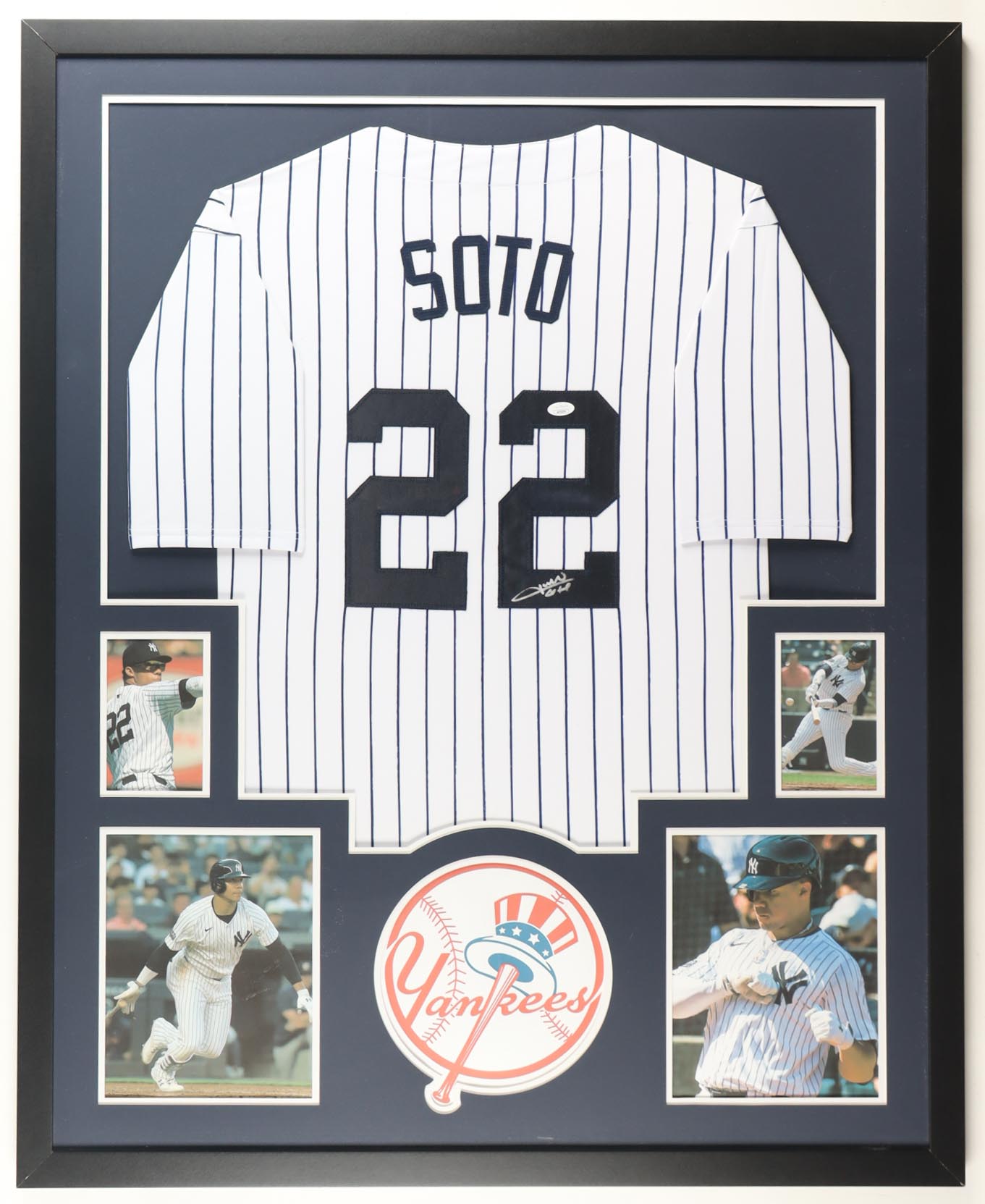 Juan Soto Signed Yankees Custom Framed Jersey Display (JSA) at PristineAuction.com Juan Soto Signed Yankees Custom Framed Jersey Display (JSA) at PristineAuction.com