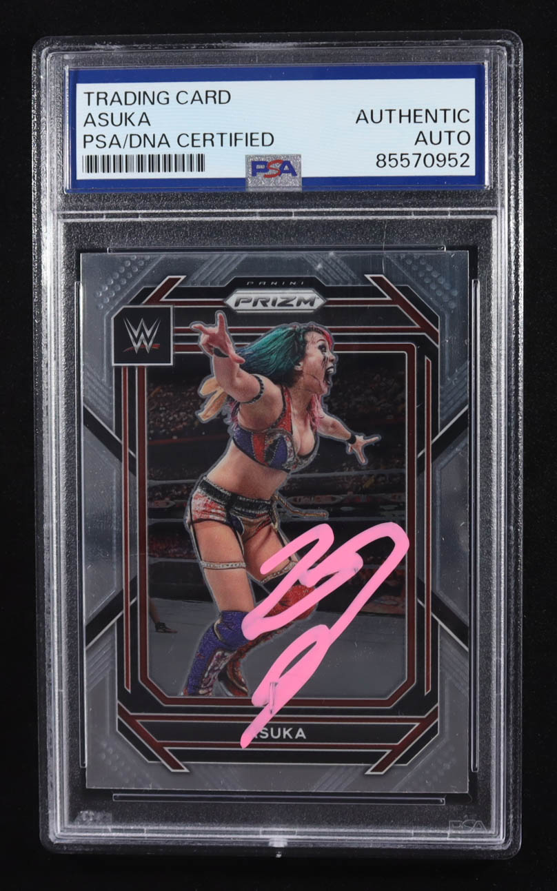 Asuka Signed 2023 Panini Prizm Trading Card Raw #189 (PSA | Autograph Grade PSA Authentic) at PristineAuction.com Asuka Signed 2023 Panini Prizm Trading Card Raw #189 (PSA | Autograph Grade PSA Authentic) at PristineAuction.com