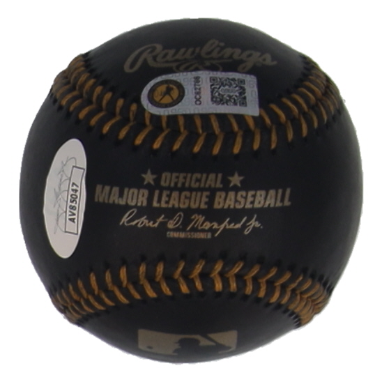 Oneil Cruz Signed Black Leather OML Baseball Inscribed "The Monkey" (JSA & USA Marketing) at PristineAuction.com Oneil Cruz Signed Black Leather OML Baseball Inscribed "The Monkey" (JSA & USA Marketing) at PristineAuction.com