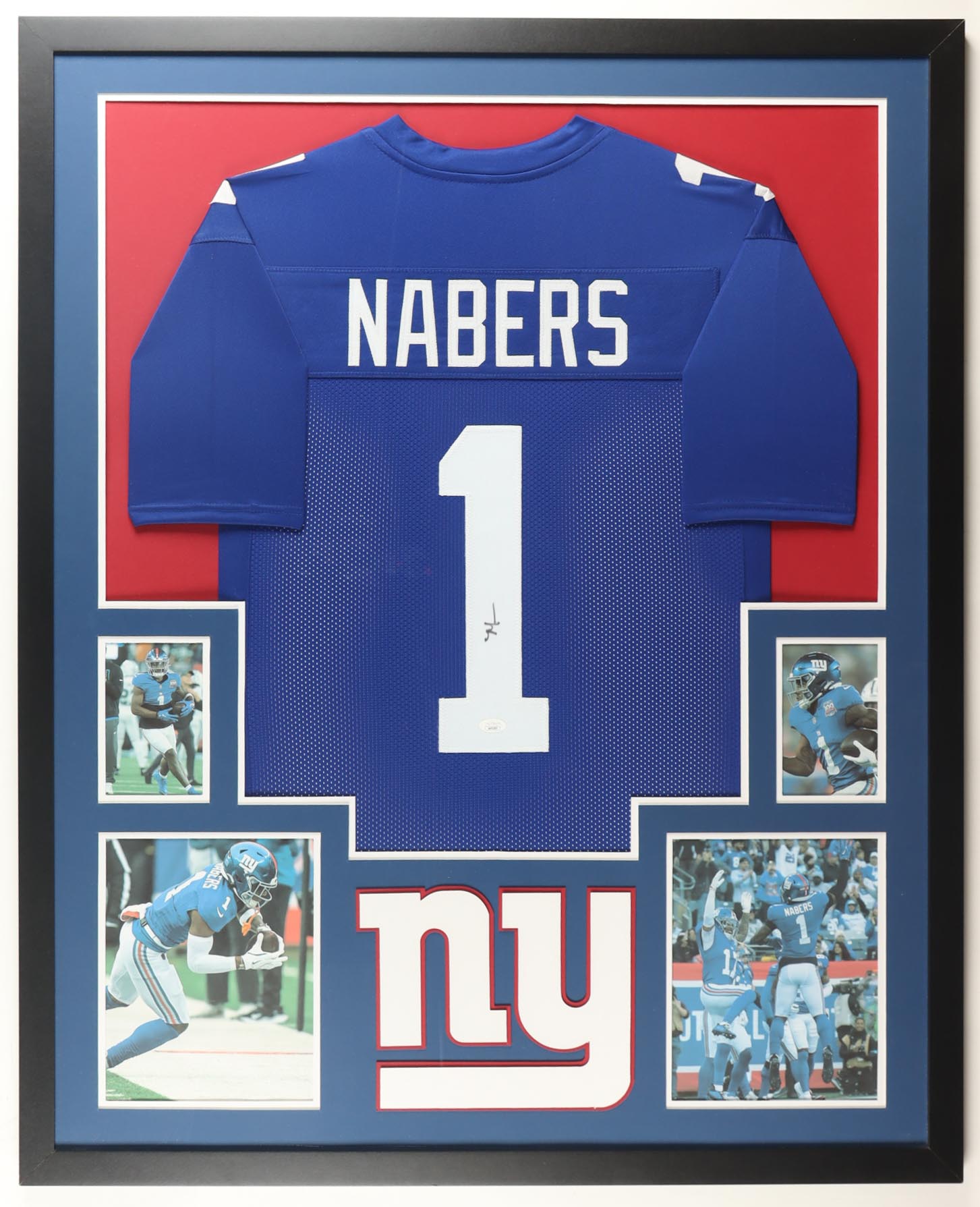 Malik Nabers Signed Giants Custom Framed Jersey Display (JSA) at PristineAuction.com Malik Nabers Signed Giants Custom Framed Jersey Display (JSA) at PristineAuction.com