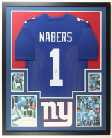 Malik Nabers Signed Giants Custom Framed Jersey Display (JSA) at PristineAuction.com