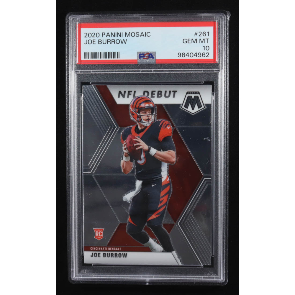 Joe Burrow 2020 Panini Mosaic #261 DEB RC (PSA 10) at PristineAuction.com