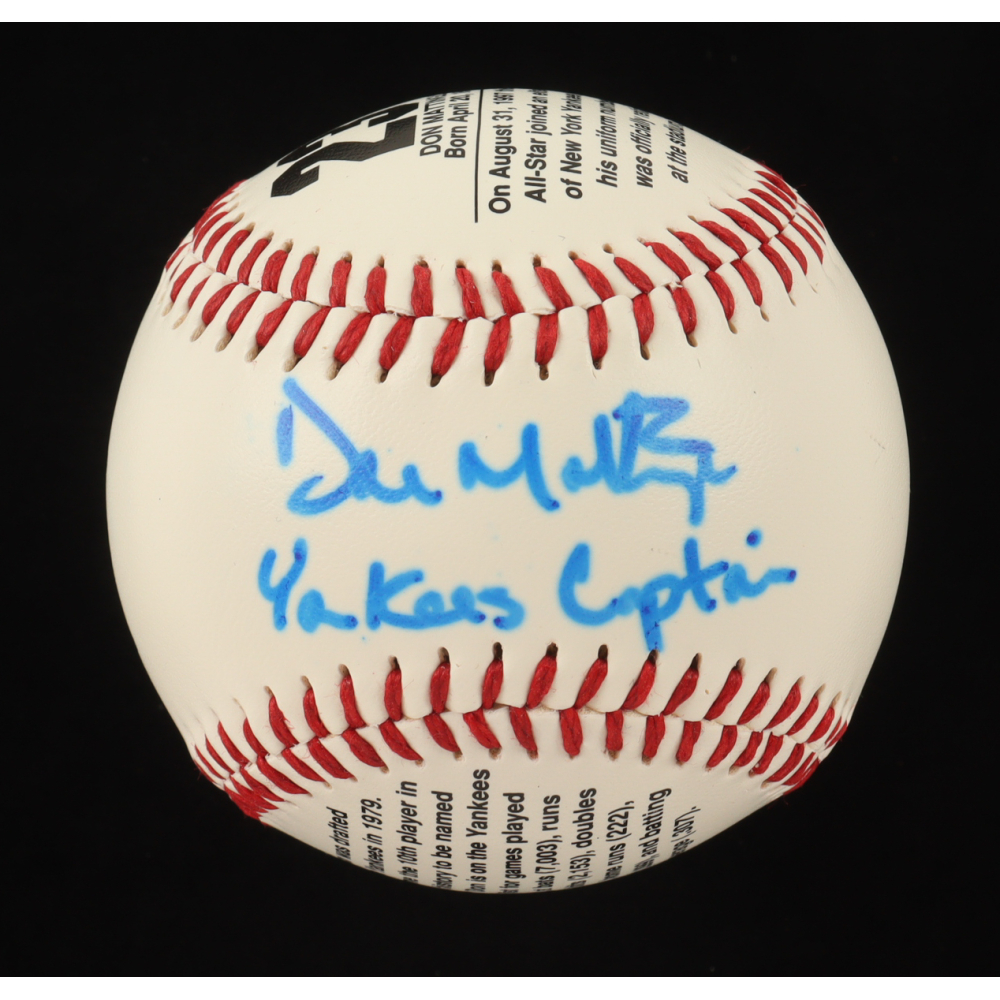 Don Mattingly Signed Player Commemorative Edition Baseball Inscribed "Yankees Captain" (MLB) at PristineAuction.com