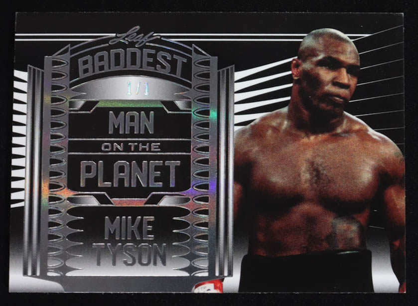 Mike Tyson 2023 Leaf Baddest Man on the Planet Silver #B3 #1/1 at PristineAuction.com Mike Tyson 2023 Leaf Baddest Man on the Planet Silver #B3 #1/1 at PristineAuction.com