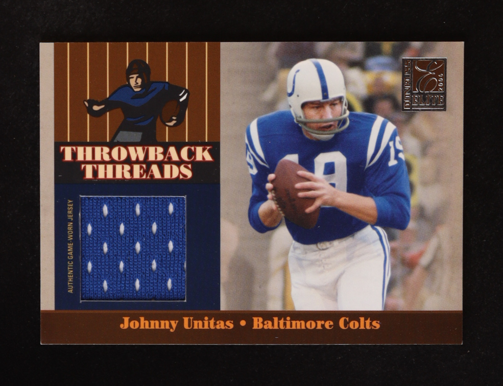 Johnny Unitas / Peyton Manning 2006 Donruss Elite Throwback Threads #31 #062/249 at PristineAuction.com Johnny Unitas / Peyton Manning 2006 Donruss Elite Throwback Threads #31 #062/249 at PristineAuction.com