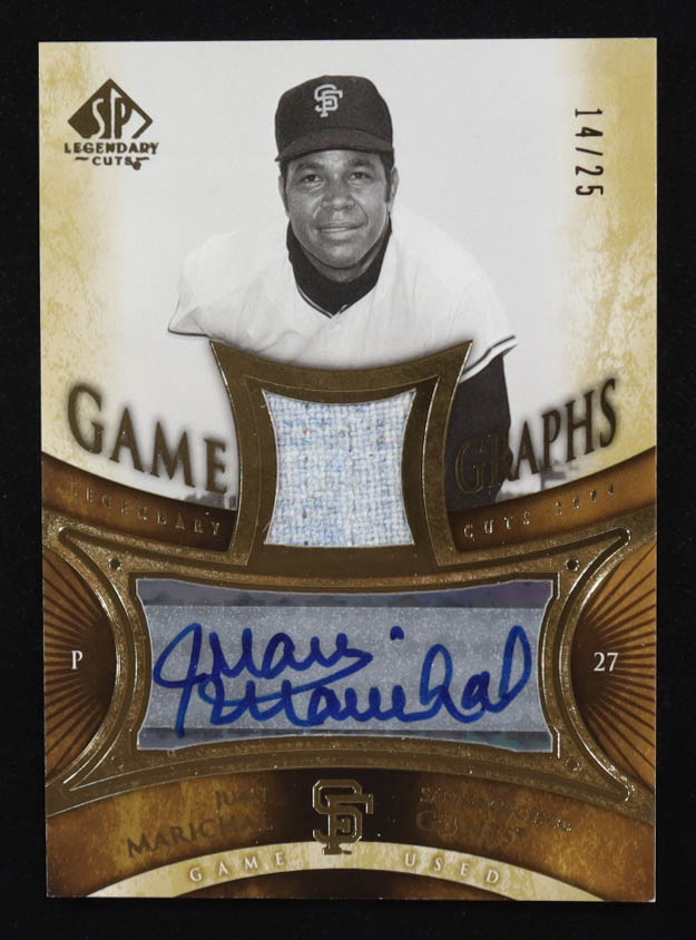 Juan Marichal 2004 SP Legendary Cuts Game Graphs Memorabilia Jersey 25 #JM #14/25 at PristineAuction.com Juan Marichal 2004 SP Legendary Cuts Game Graphs Memorabilia Jersey 25 #JM #14/25 at PristineAuction.com