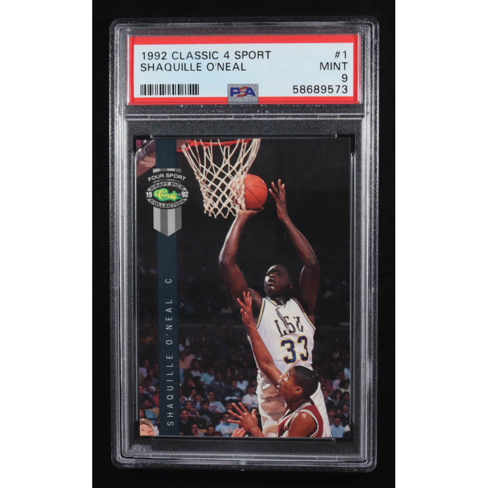 Shaquille O'Neal 1992 Classic Four Sport #1 RC (PSA 9) at PristineAuction.com