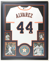Yordan Alvarez Signed Astros Custom Framed Jersey Display (JSA) at PristineAuction.com