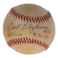 Bert Blyleven Signed OAL Baseball Inscribed "287 Wins" & "3,701 K's" (JSA) at PristineAuction.com