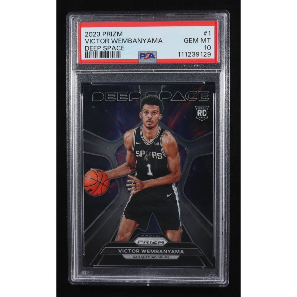 Victor Wembanyama 2023-24 Panini Prizm Deep Space #1 RC (PSA 10) at PristineAuction.com