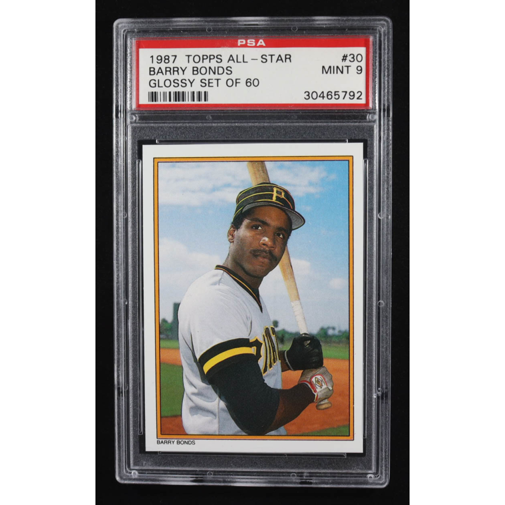 Barry Bonds 1987 Topps Glossy Send-Ins #30 RC (PSA 9) at PristineAuction.com Barry Bonds 1987 Topps Glossy Send-Ins #30 RC (PSA 9) at PristineAuction.com