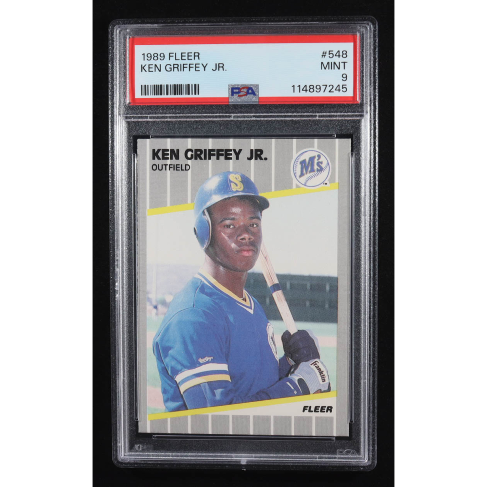 Ken Griffey Jr. 1989 Fleer #548 RC (PSA 9) at PristineAuction.com Ken Griffey Jr. 1989 Fleer #548 RC (PSA 9) at PristineAuction.com