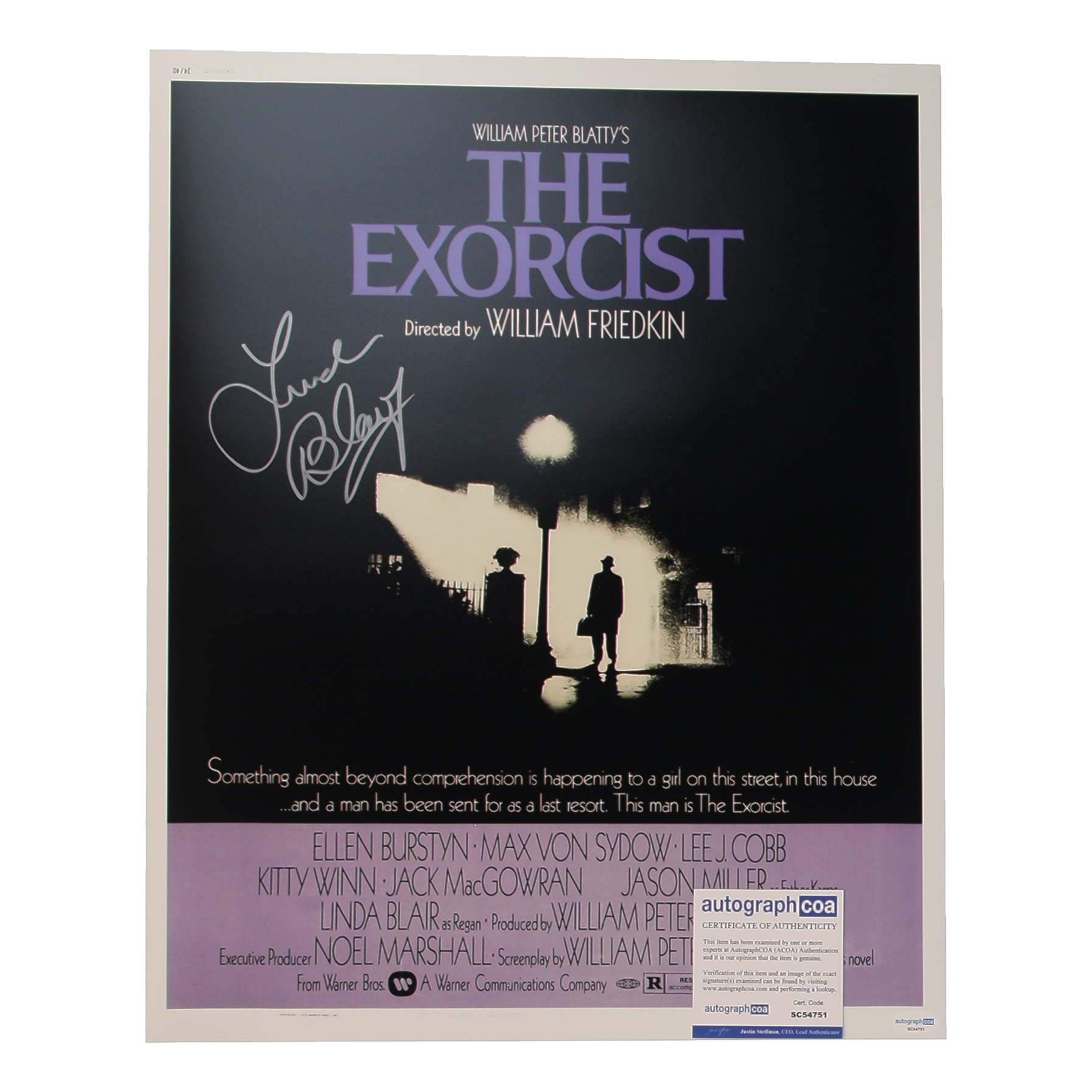 Linda Blair Signed "The Exorcist" 16x20 Poster (ACOA) at PristineAuction.com Linda Blair Signed "The Exorcist" 16x20 Poster (ACOA) at PristineAuction.com