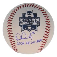 Dylan Drelling Signed 2024 NCAA Championship Baseball Inscribed "2024 MCWS MVP" (Beckett) at PristineAuction.com