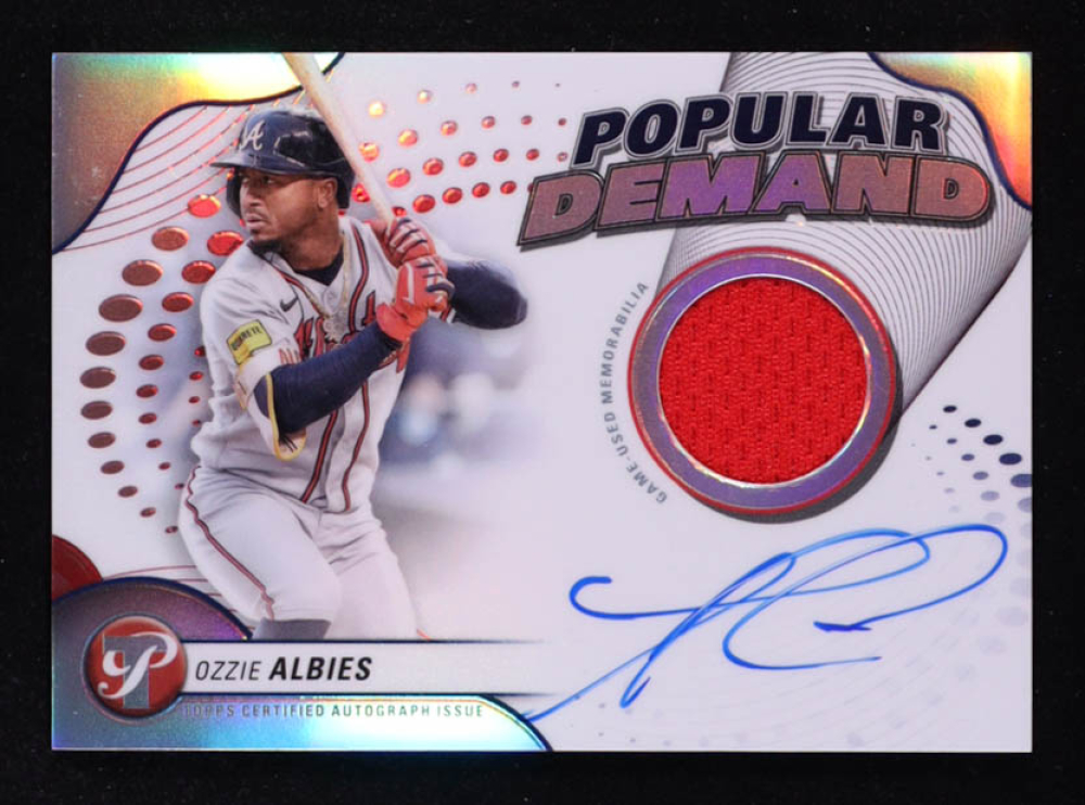 Ozzie Albies 2024 Topps Pristine Popular Demand Autograph Relics #DPAROA
